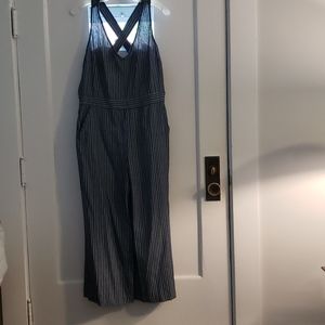 Striped Jean jumpsuit